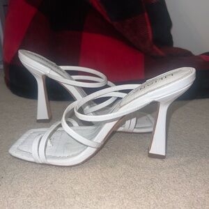 Liliana White Strappy Heels